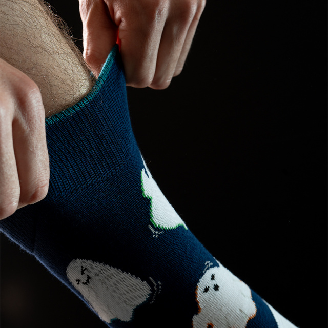 Socken mit Geist und Augen-Motiv 2er-Pack