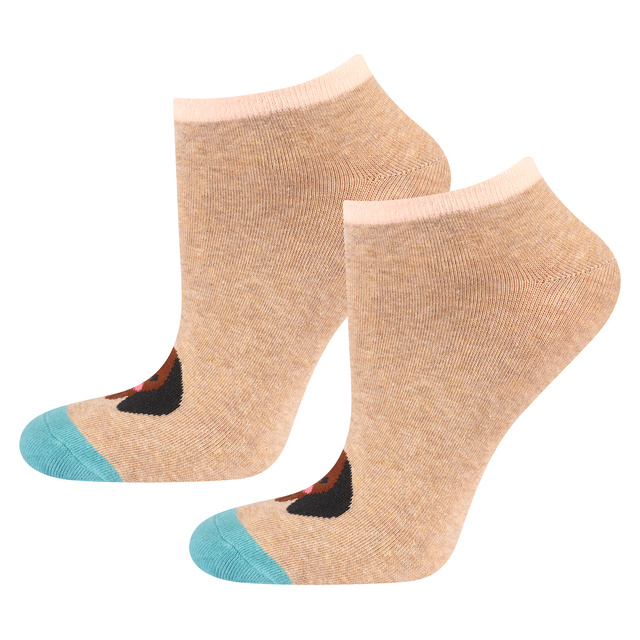 Set mit 5x Kurze Damensocken | Hundmotiv | SOXO