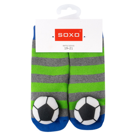 Set mit 3x Bunte Babysocken mit Rassel | SOXO