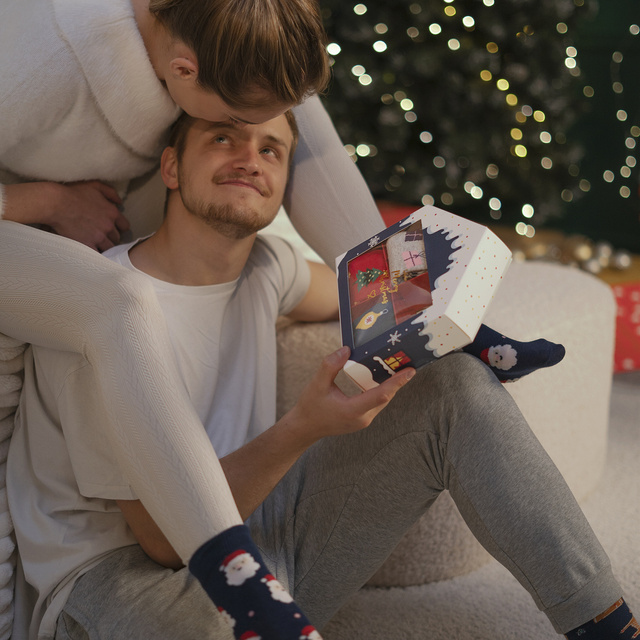 Socken mit Weihnachts-Motiv 4er-Pack