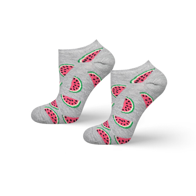 Füßlinge mit Wassermelonen-Motiv